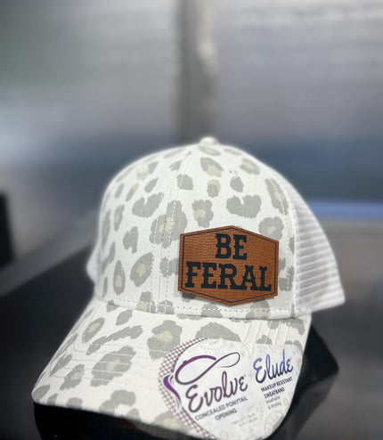 Be Feral , Leatherette patch hat,