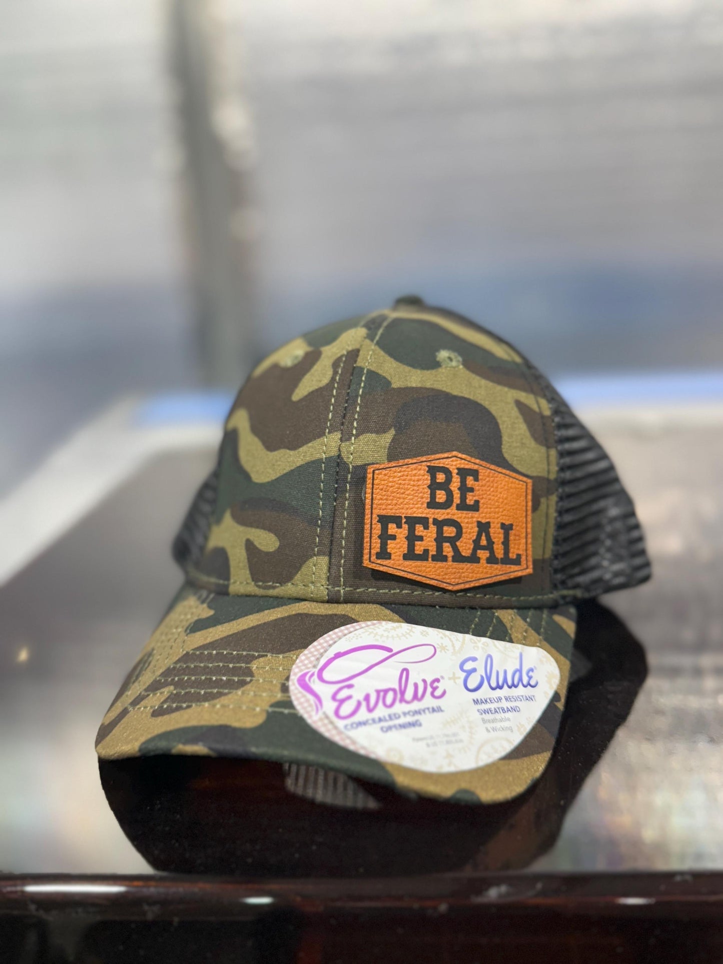 Be Feral , Leatherette patch hat,