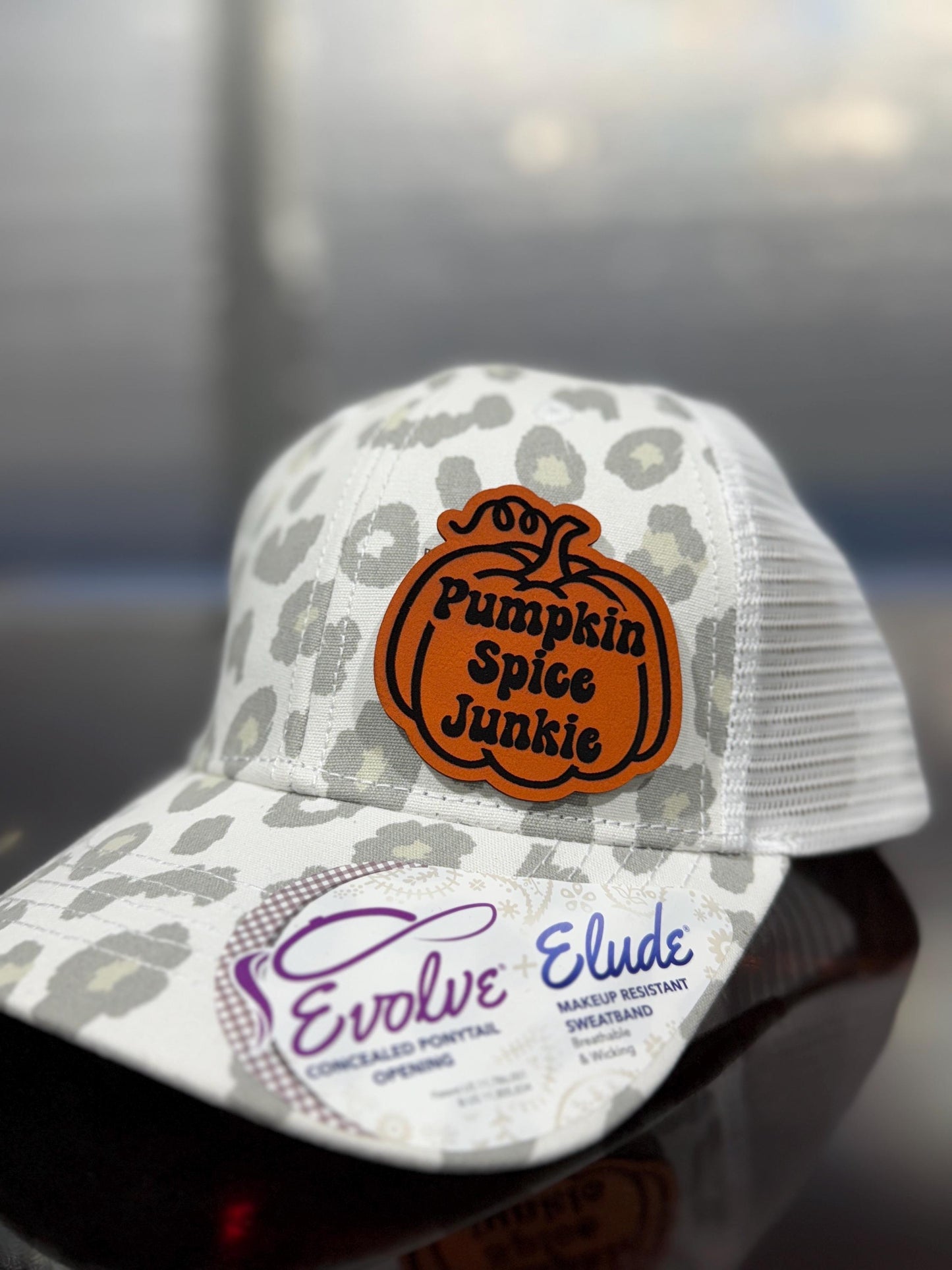 Pumpkin Spice Junkie Ponytail Hat: Fall Vibes Snapback