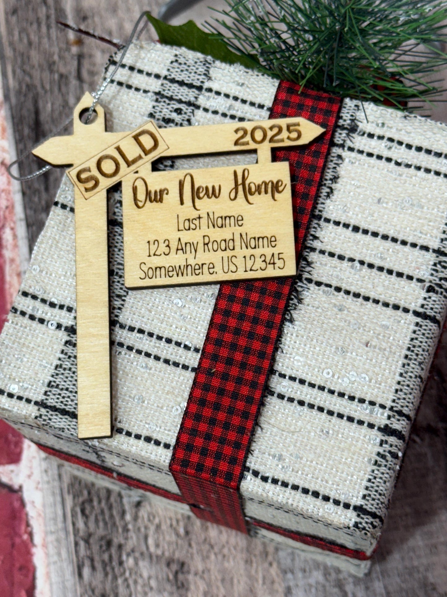 First Home Ornament: 2025 Realtor Gift, Baltic Birch