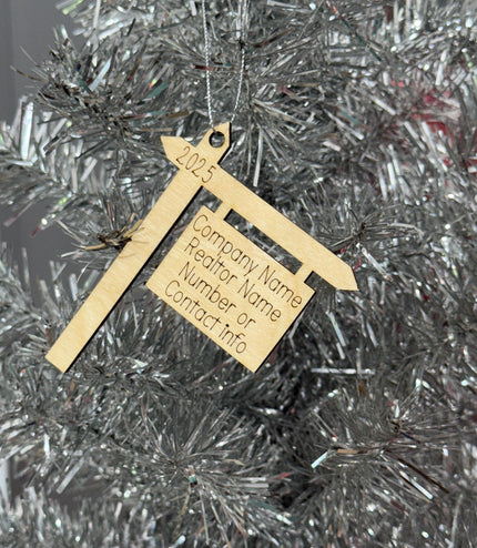 First Home Ornament: 2025 Realtor Gift, Baltic Birch