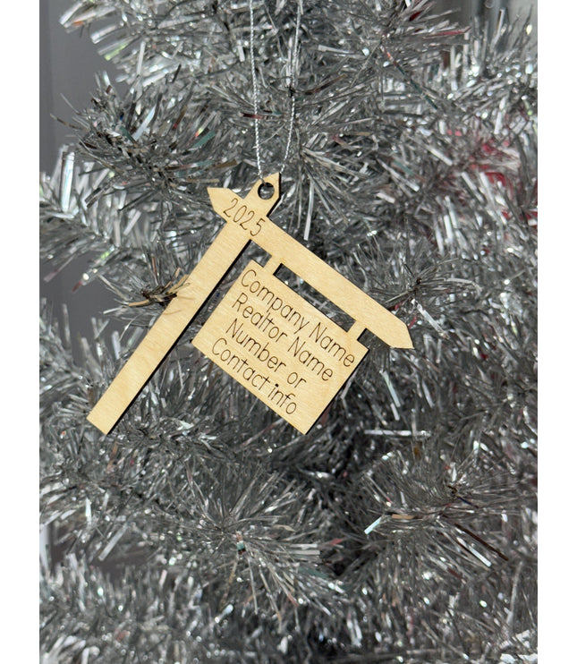 First Home Ornament: 2025 Realtor Gift, Baltic Birch
