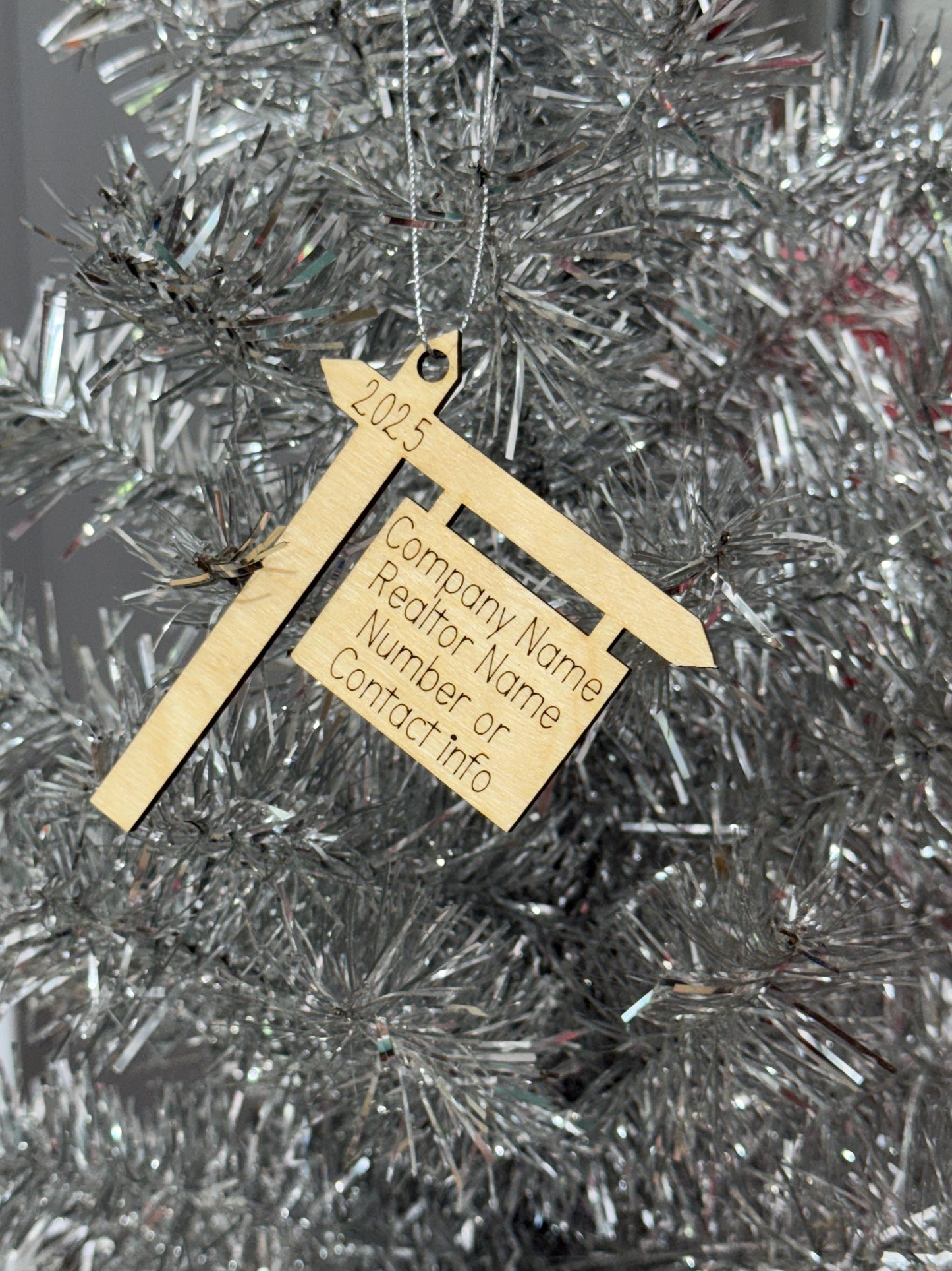 First Home Ornament: 2025 Realtor Gift, Baltic Birch