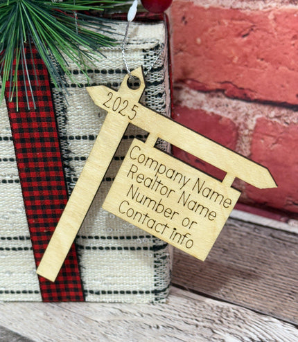 First Home Ornament: 2025 Realtor Gift, Baltic Birch