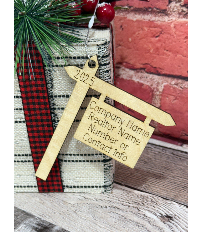 First Home Ornament: 2025 Realtor Gift, Baltic Birch