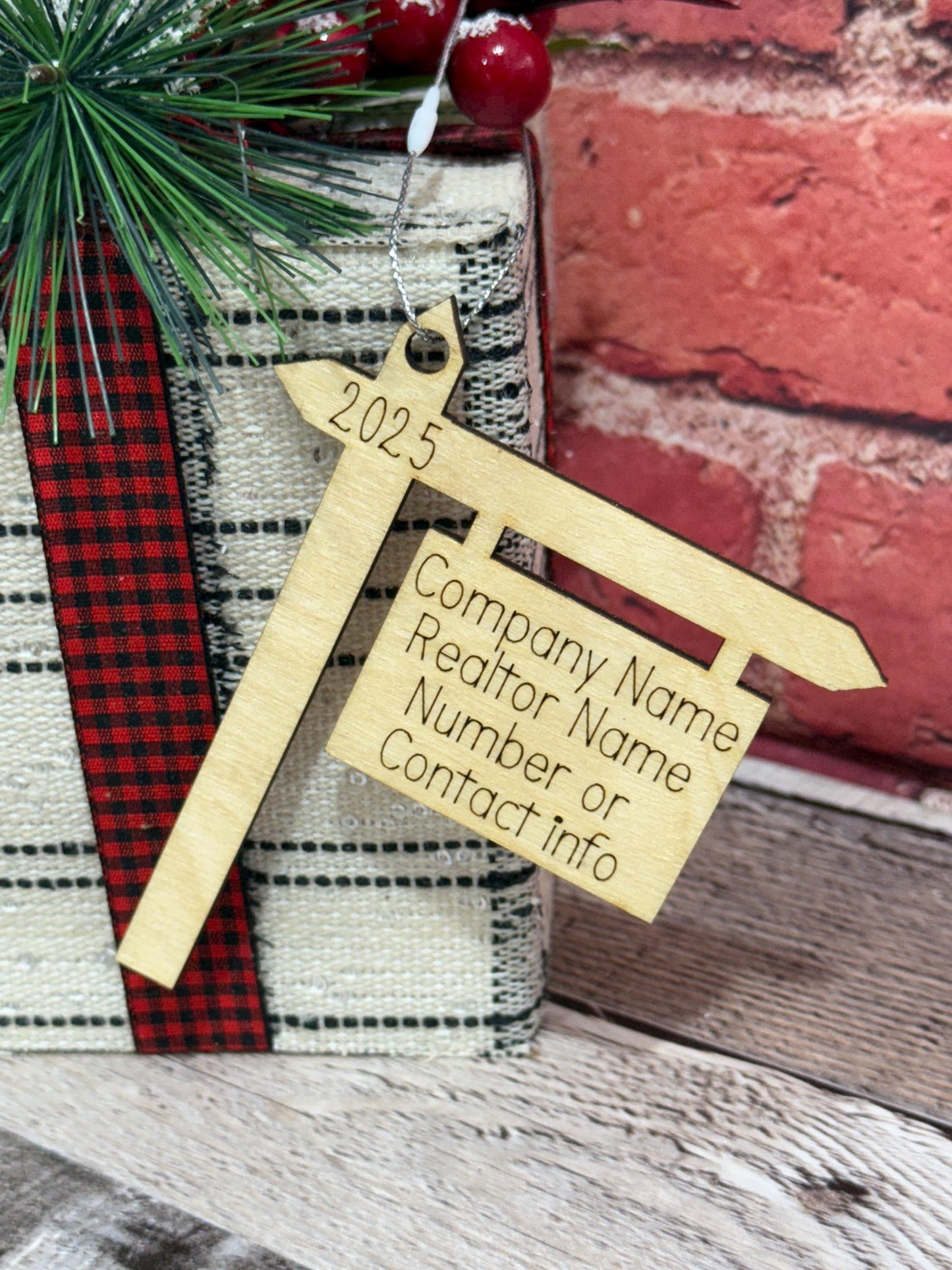 First Home Ornament: 2025 Realtor Gift, Baltic Birch