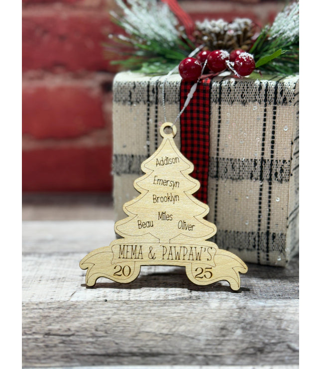Family Christmas Ornament, Grandparents Christmas Ornament, Personalized Ornament, 2025