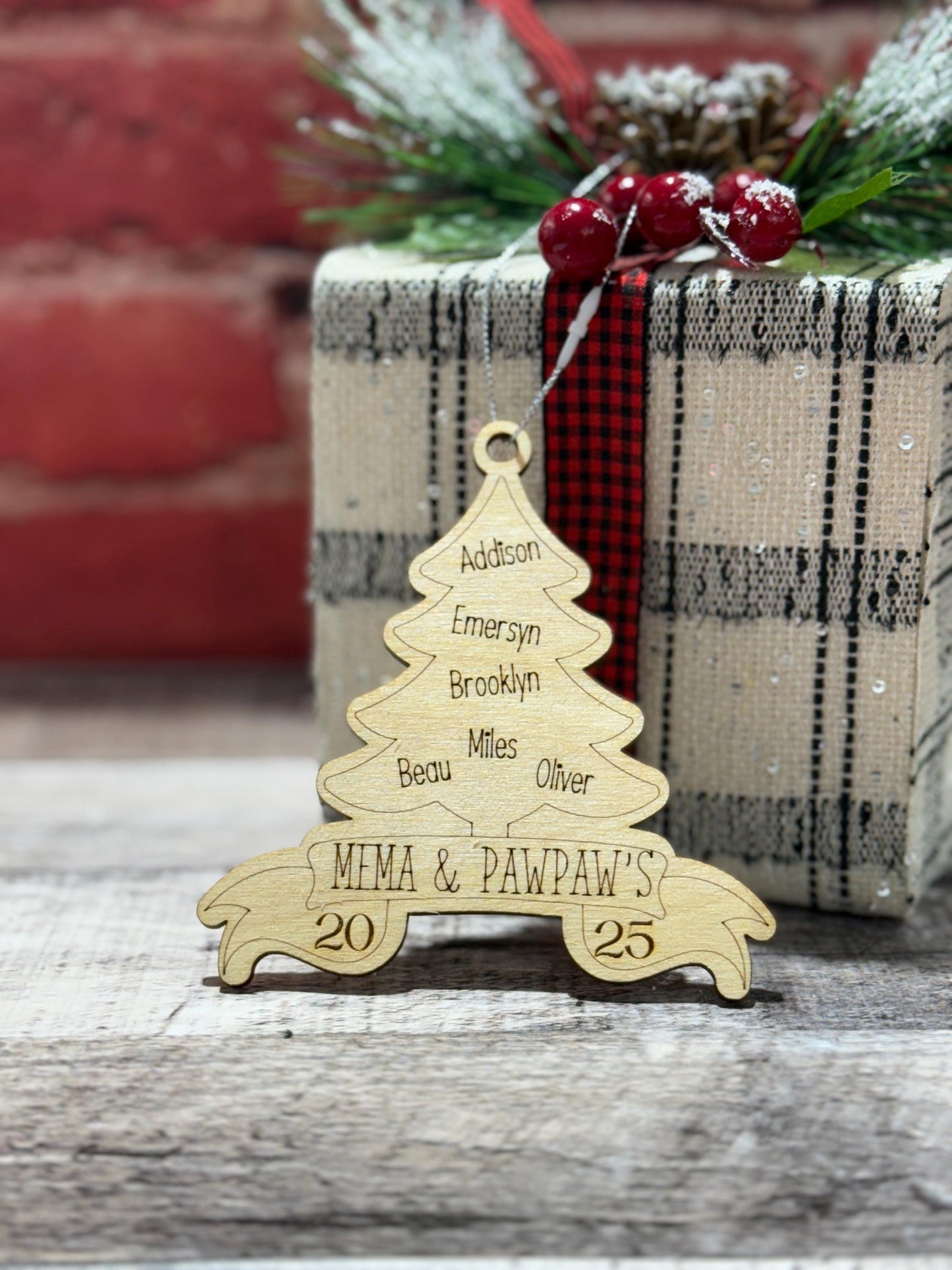 Family Christmas Ornament, Grandparents Christmas Ornament, Personalized Ornament, 2025
