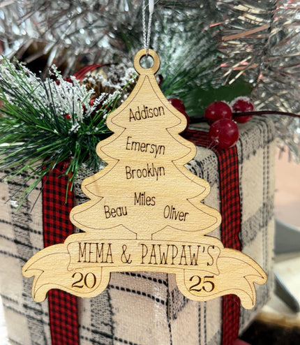 Family Christmas Ornament, Grandparents Christmas Ornament, Personalized Ornament, 2025