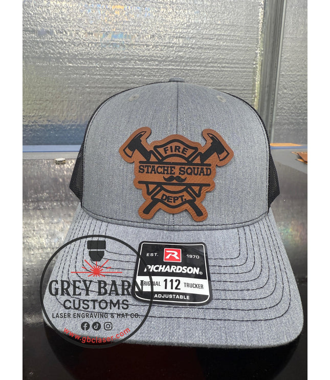 Fireman hat, Stache Squad, mustache hat, Firefighter, Funny hat