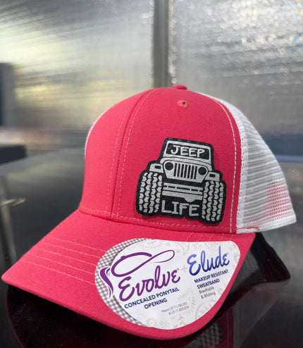 Jeep, jeep life, jeep lover,  hat, leatherette patch hat