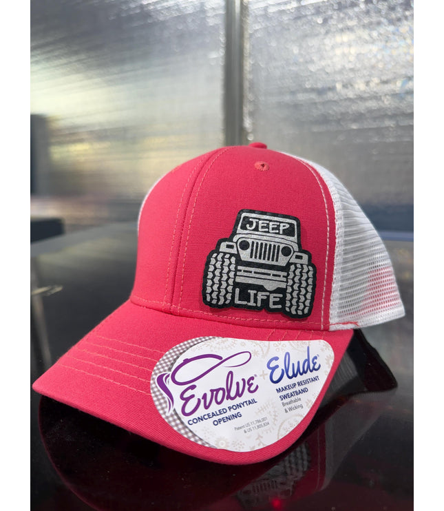Jeep, jeep life, jeep lover,  hat, leatherette patch hat