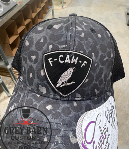 F Caw F, crow, funny hat