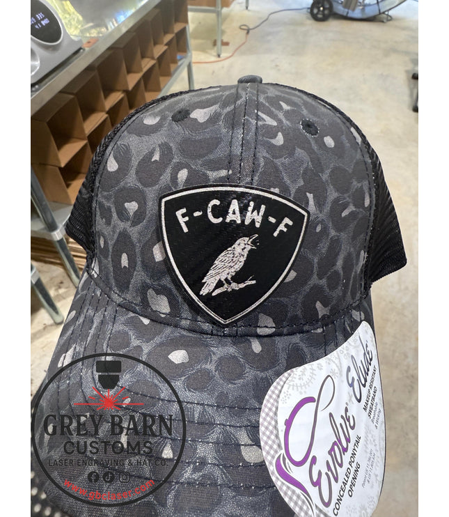 F Caw F, crow, funny hat