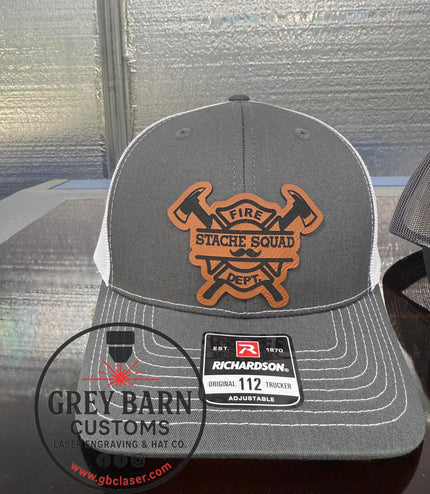 Fireman hat, Stache Squad, mustache hat, Firefighter, Funny hat