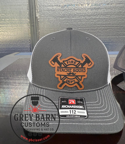 Fireman hat, Stache Squad, mustache hat, Firefighter, Funny hat