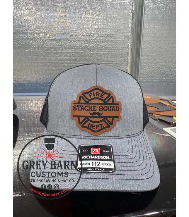 Fireman hat, Stache Squad, mustache hat, Firefighter, Funny hat