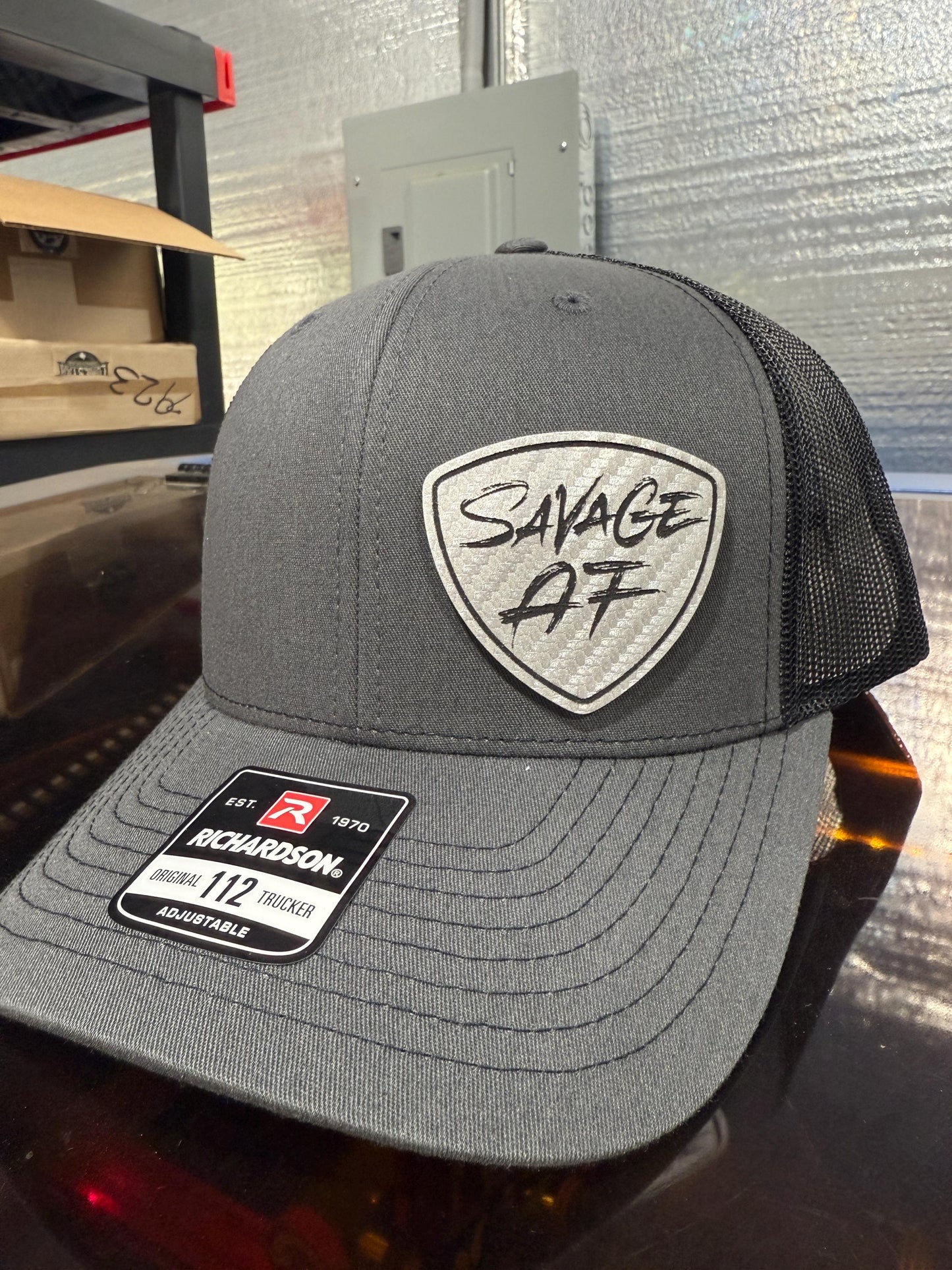 Savage AF, hat, silver patch