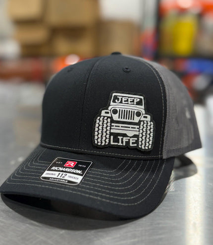 Jeep, jeep life, jeep lover,  hat, leatherette patch hat