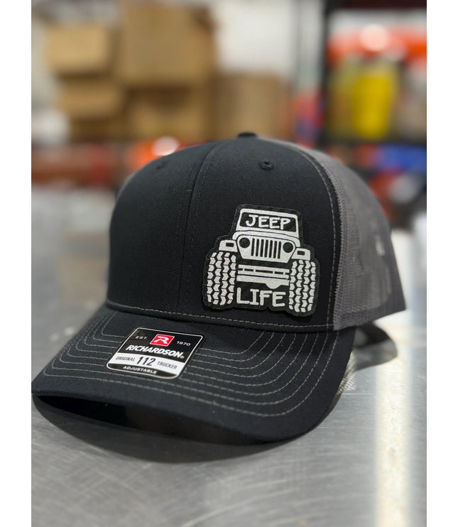 Jeep, jeep life, jeep lover,  hat, leatherette patch hat