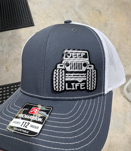 Jeep, jeep life, jeep lover,  hat, leatherette patch hat