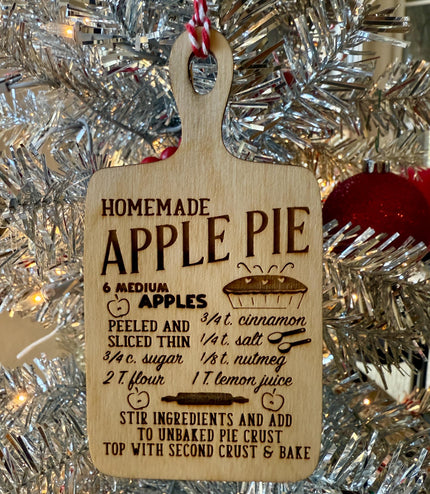 Recipe Christmas ornaments, Farm house ornament, Mini Recipe, Mini Cutting Board, gift tag