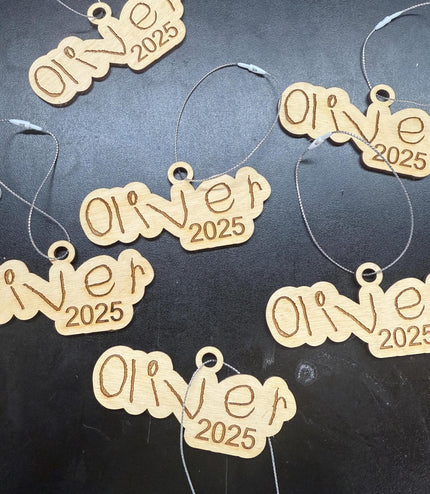 Engraved Handwriting ornament, or magnet, Childs handwriting, parents, grandparents handwriting