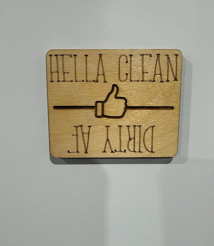 Funny Dirty Clean Dishwasher Magnet: Novelty Gift