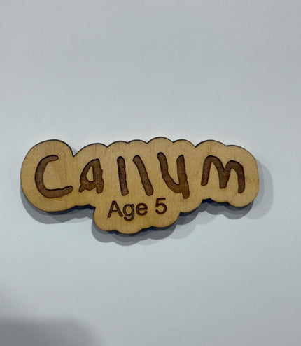 Engraved Handwriting ornament, or magnet, Childs handwriting, parents, grandparents handwriting