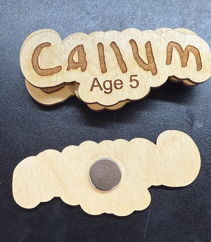 Engraved Handwriting ornament, or magnet, Childs handwriting, parents, grandparents handwriting