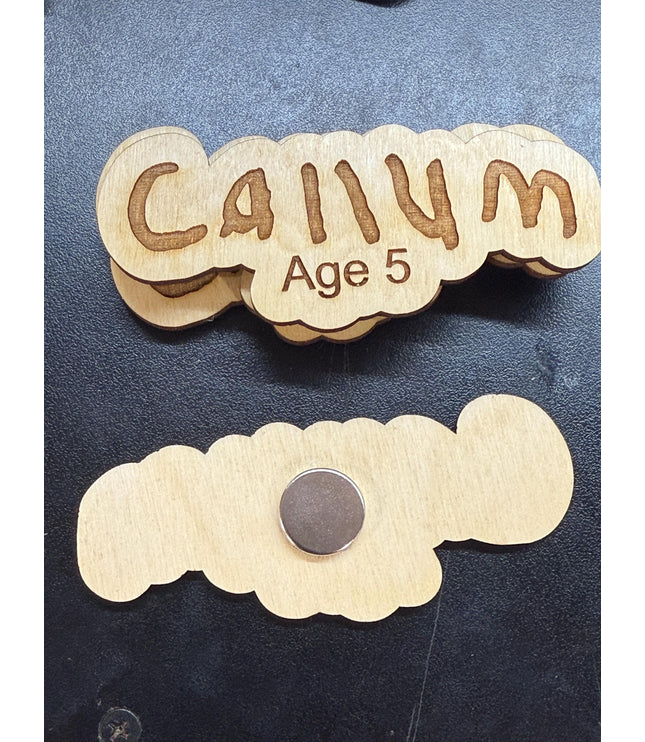 Engraved Handwriting ornament, or magnet, Childs handwriting, parents, grandparents handwriting