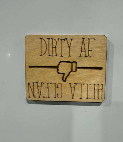 Funny Dirty Clean Dishwasher Magnet: Novelty Gift