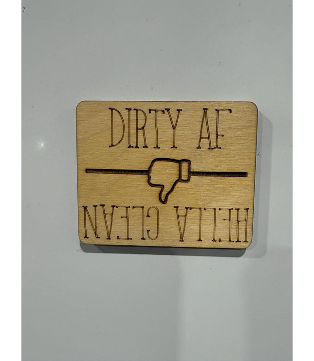 Funny Dirty Clean Dishwasher Magnet: Novelty Gift