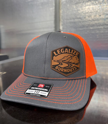 Legalize Burnouts, burnouts, laying rubber, hot rod, leatherette patch hat