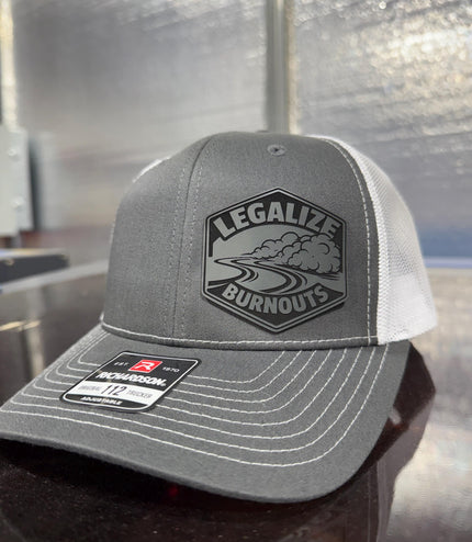 Legalize Burnouts, burnouts, laying rubber, hot rod, leatherette patch hat