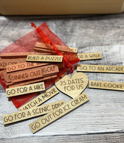 Date night ideas, 25 date nights, wedding gift for couple, couple gift, valentines gift
