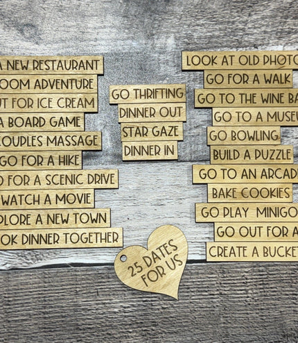 Date night ideas, 25 date nights, wedding gift for couple, couple gift, valentines gift