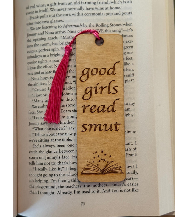 Smut Engraved Wooden Bookmark, Funny bookmark, Gift for Book Lovers