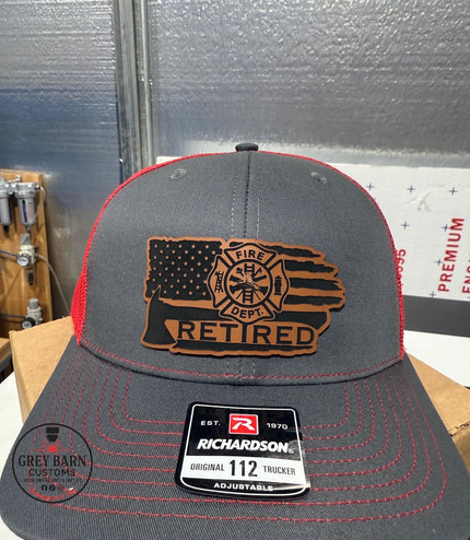 Firefighters, firefighter retired, fireman retired, hat