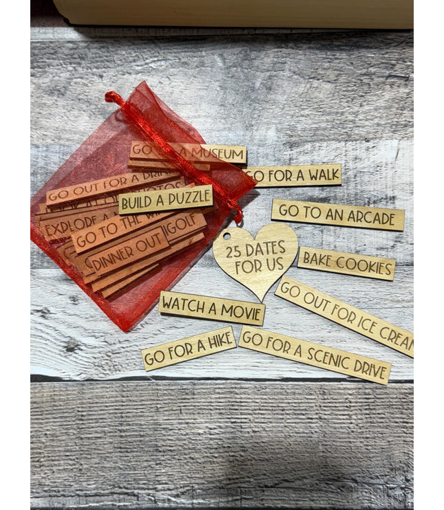 Date night ideas, 25 date nights, wedding gift for couple, couple gift, valentines gift