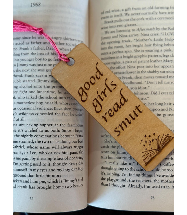 Smut Engraved Wooden Bookmark, Funny bookmark, Gift for Book Lovers